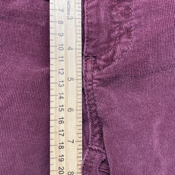 Maurices Women's Slim Wine Burgundy Corduroy Dress Mid Rise Pants Carrier Size M - Picture 9 of 10